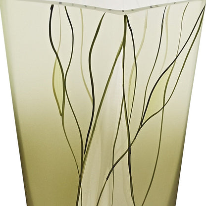 8" Green Cylinder Crystal Glass Table Vase HomeRoots