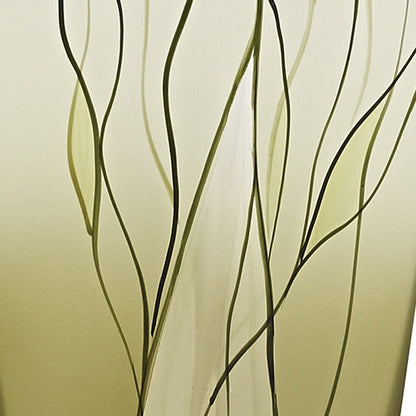 8" Green Cylinder Crystal Glass Table Vase HomeRoots