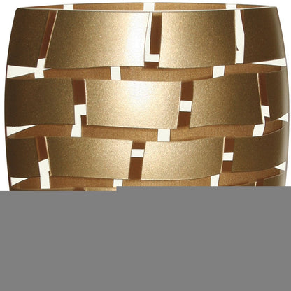12" Gold And Clear Geometric Oval Lead Free Crystal Table Vase HomeRoots