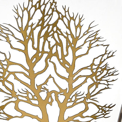 12" Clear And White Tree Of Life Oval Lead Free Crystal Table Vase HomeRoots