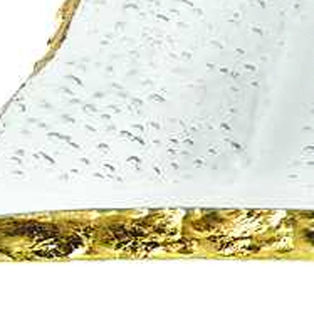 18 Mouth Blown Rectangular Edge Gold Leaf Serving Platter Or Tray HomeRoots