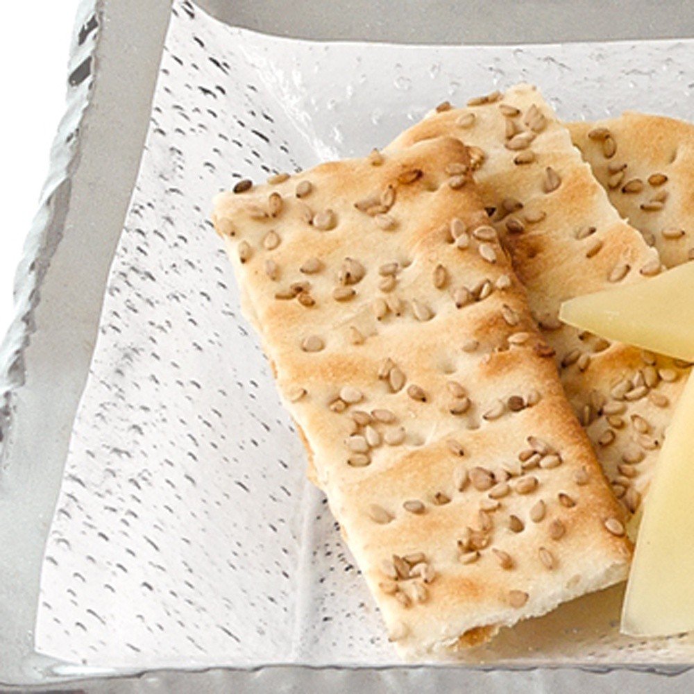 18 Mouth Blown Rectangular Edge Silver Serving Platter Or Tray HomeRoots