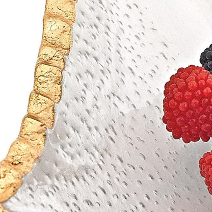 7 Hand Decorated Edge Gold Leaf Square Candy Or Serving Bowl HomeRoots