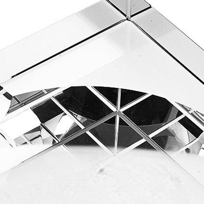 7" Clear Crystal Square Tabletop Cigar Ashtray HomeRoots