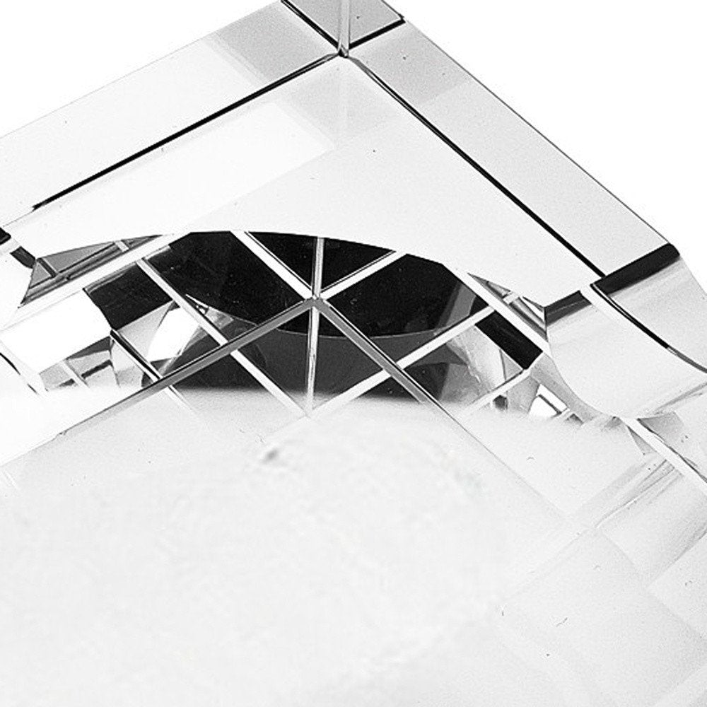 7" Clear Crystal Square Tabletop Cigar Ashtray HomeRoots