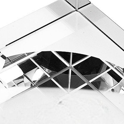 5" Clear Crystal Square Cigar Ash Tray HomeRoots