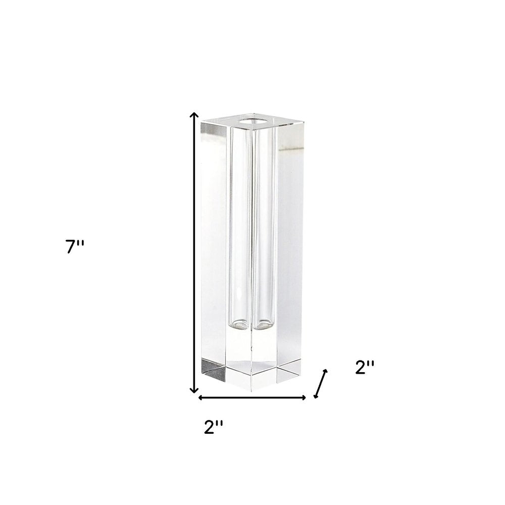 7" Clear Bud Lead Free Crystal Table Vase HomeRoots