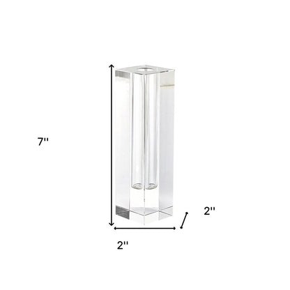 7" Clear Bud Lead Free Crystal Table Vase HomeRoots