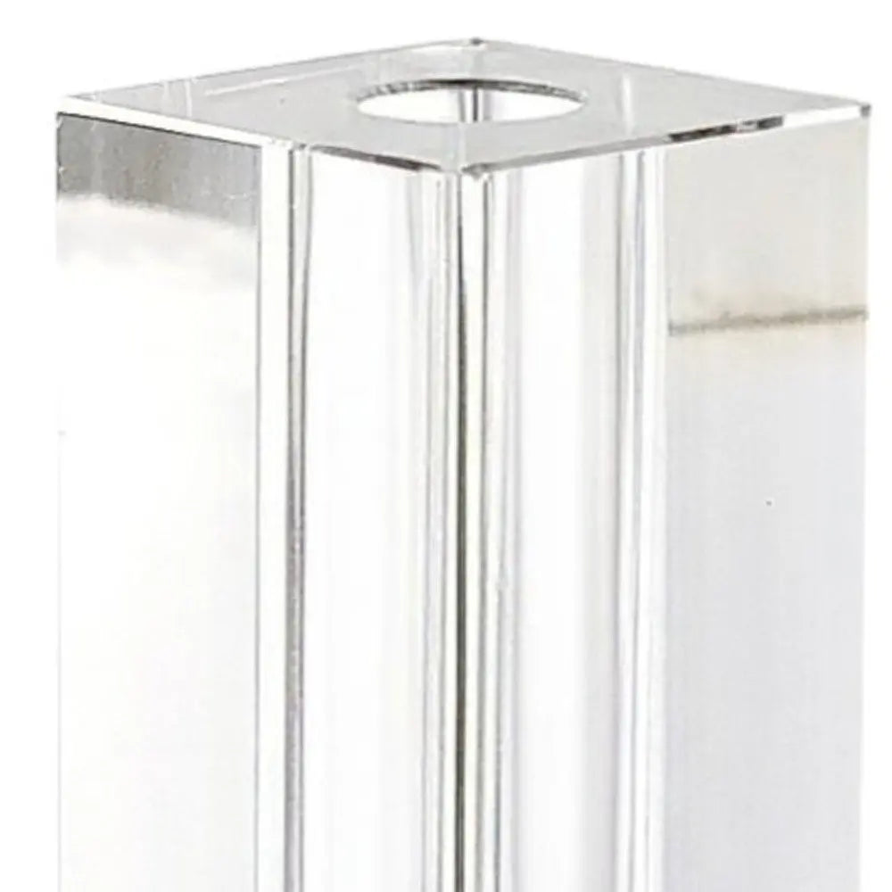 9" Clear Square Lead Free Crystal Table Vase HomeRoots