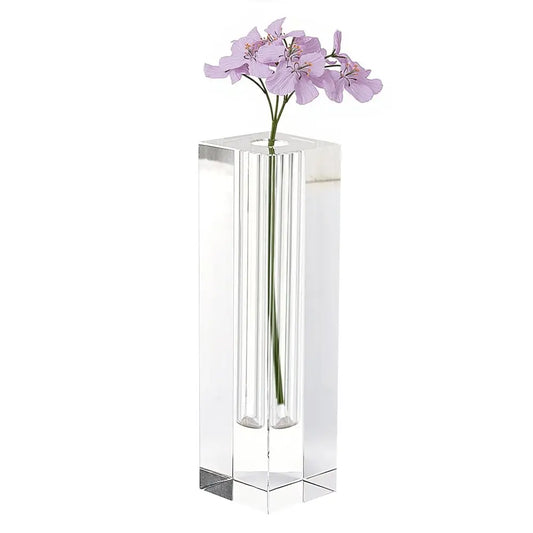 9" Clear Square Lead Free Crystal Table Vase HomeRoots