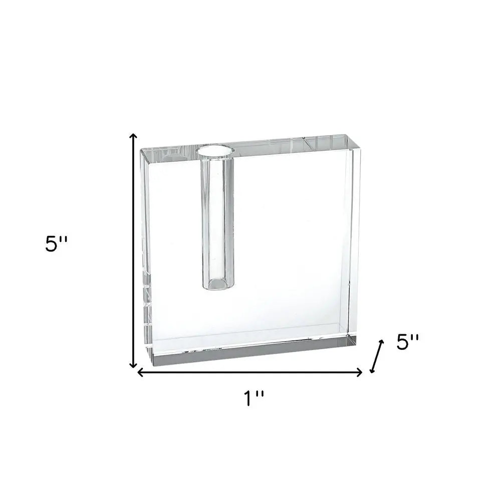 5" Clear Lead Free Crystal Bud Vase HomeRoots