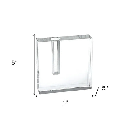 5" Clear Lead Free Crystal Bud Vase HomeRoots