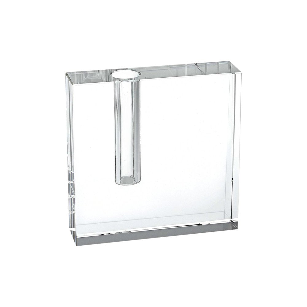 6" Clear Square Lead Free Crystal Bud Vase HomeRoots