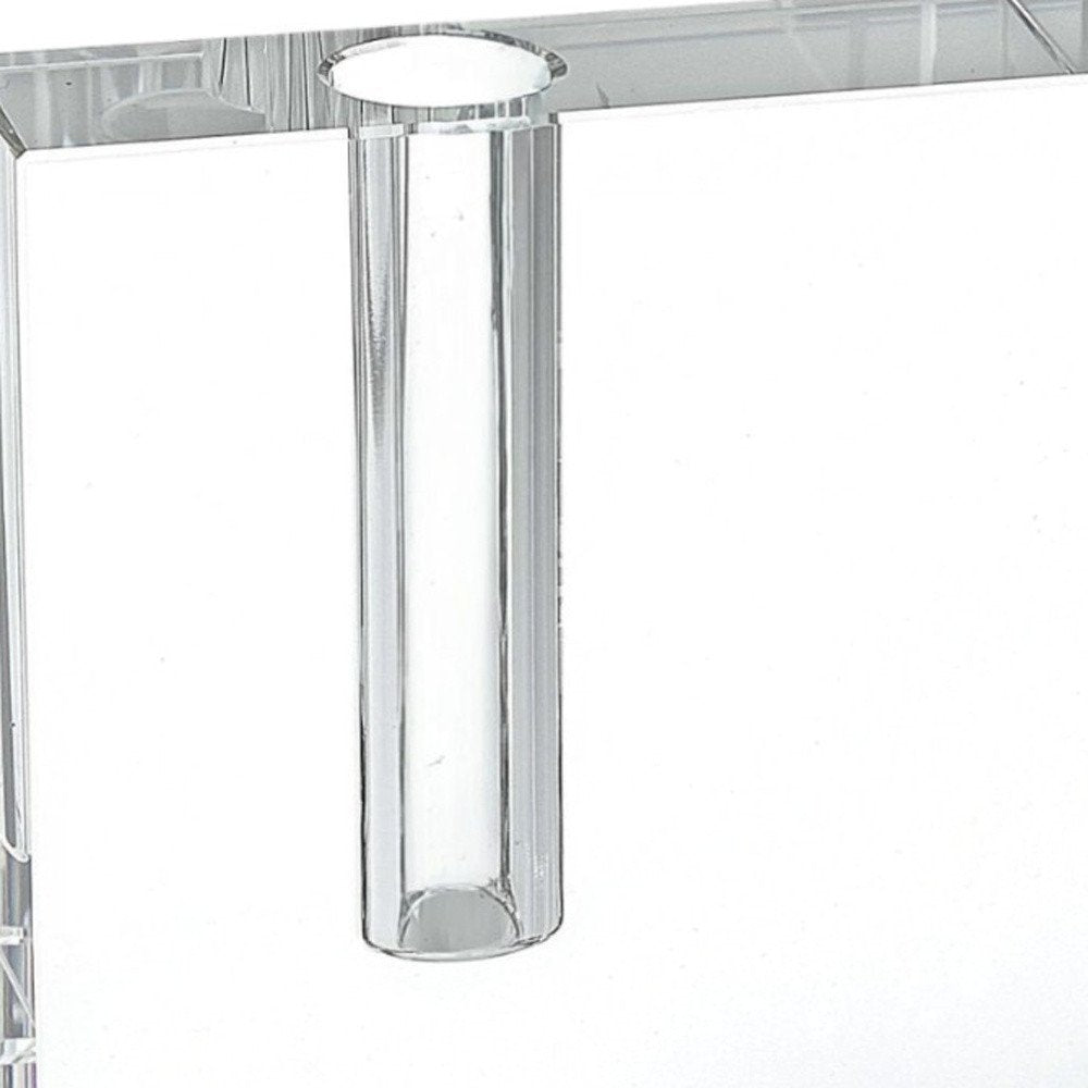 6" Clear Square Lead Free Crystal Bud Vase HomeRoots