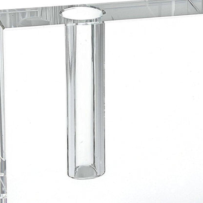 6" Clear Square Lead Free Crystal Bud Vase HomeRoots