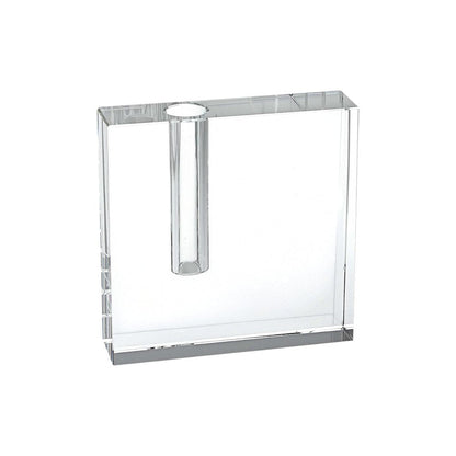 6" Clear Square Lead Free Crystal Bud Vase HomeRoots