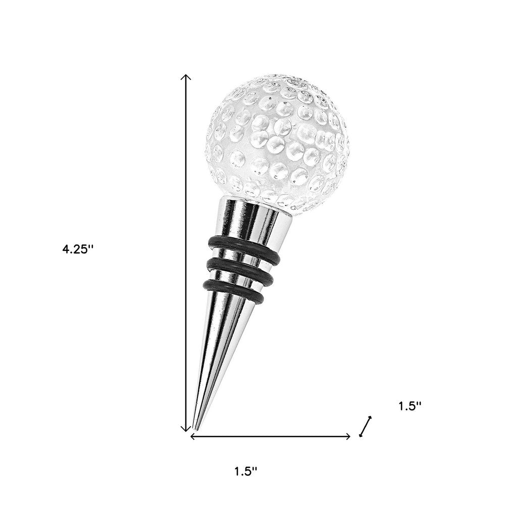 4" Clear Lead Free Crystal Bottle Stopper HomeRoots