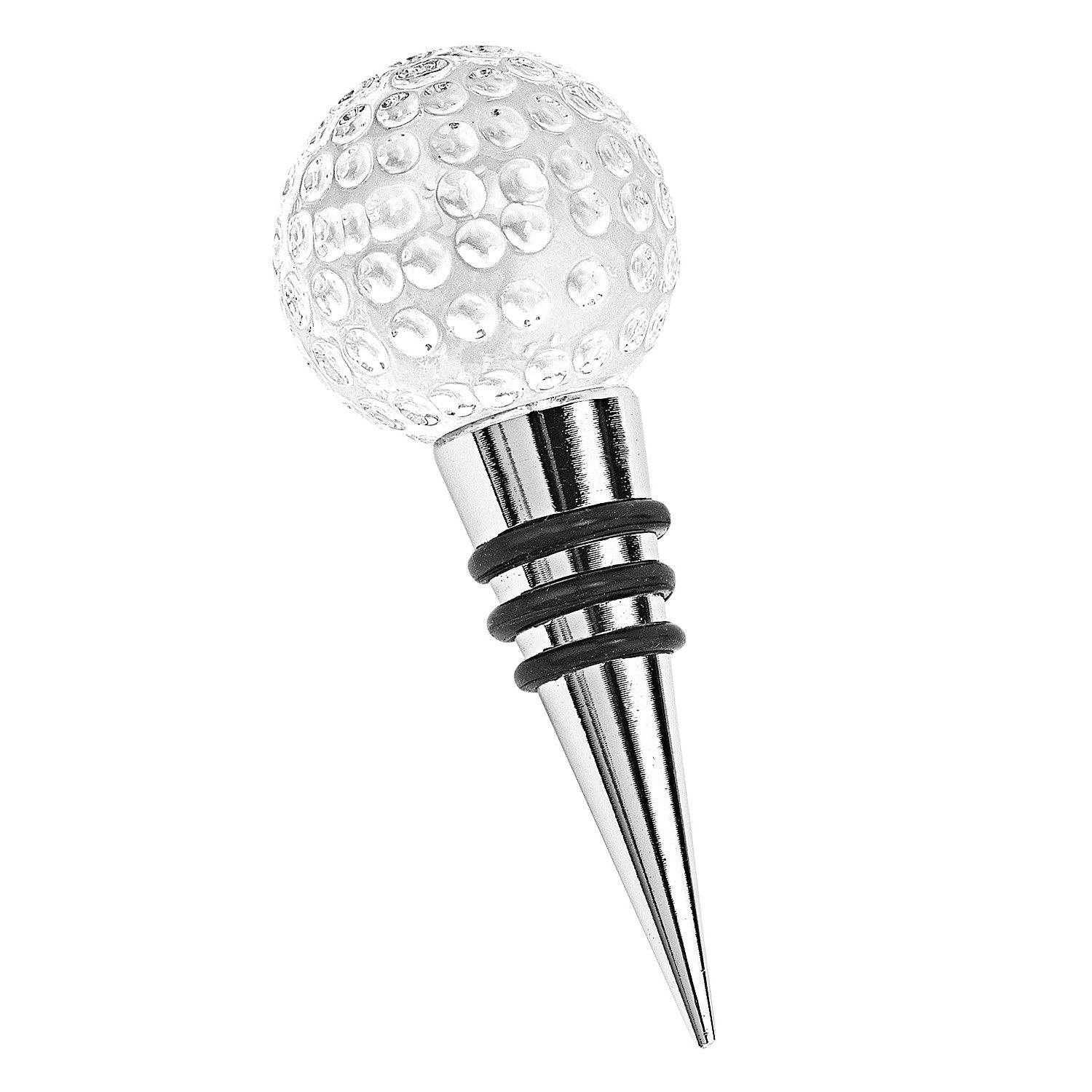 Hand Crafted Crystal Golf Ball Bottle Stopper - FurniFindUSA