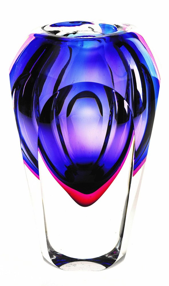 10" Purple Cylinder Crystal Glass Table Vase HomeRoots