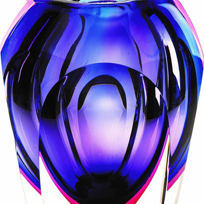 10" Purple Cylinder Crystal Glass Table Vase HomeRoots