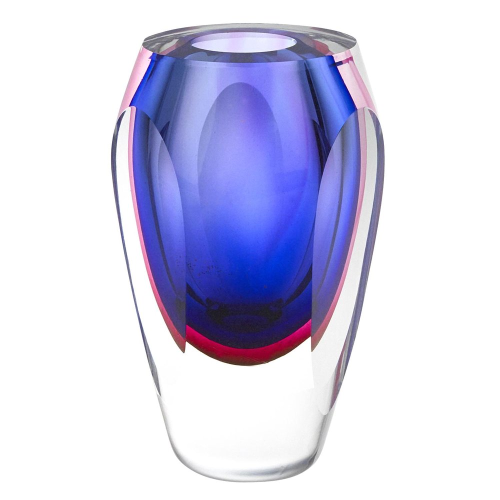 6" Clear And Purple Crystal Glass Table Vase HomeRoots