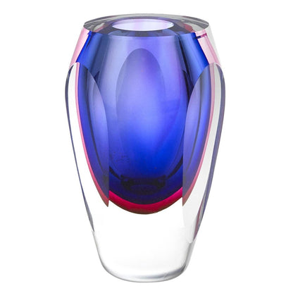 6" Clear And Purple Crystal Glass Table Vase HomeRoots