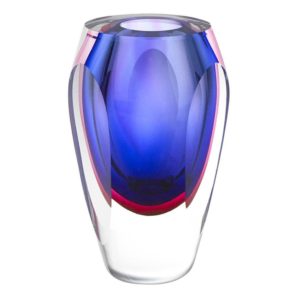 6" Clear And Purple Crystal Glass Table Vase HomeRoots