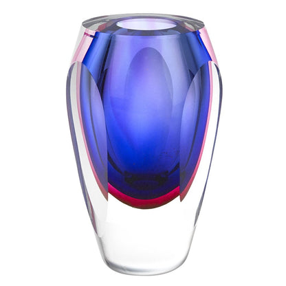 6" Clear And Purple Crystal Glass Table Vase HomeRoots