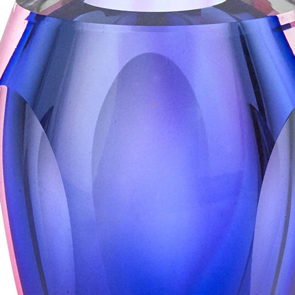 6" Clear And Purple Crystal Glass Table Vase HomeRoots
