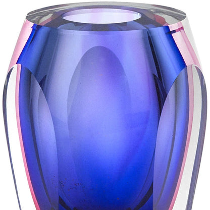 6" Clear And Purple Crystal Glass Table Vase HomeRoots