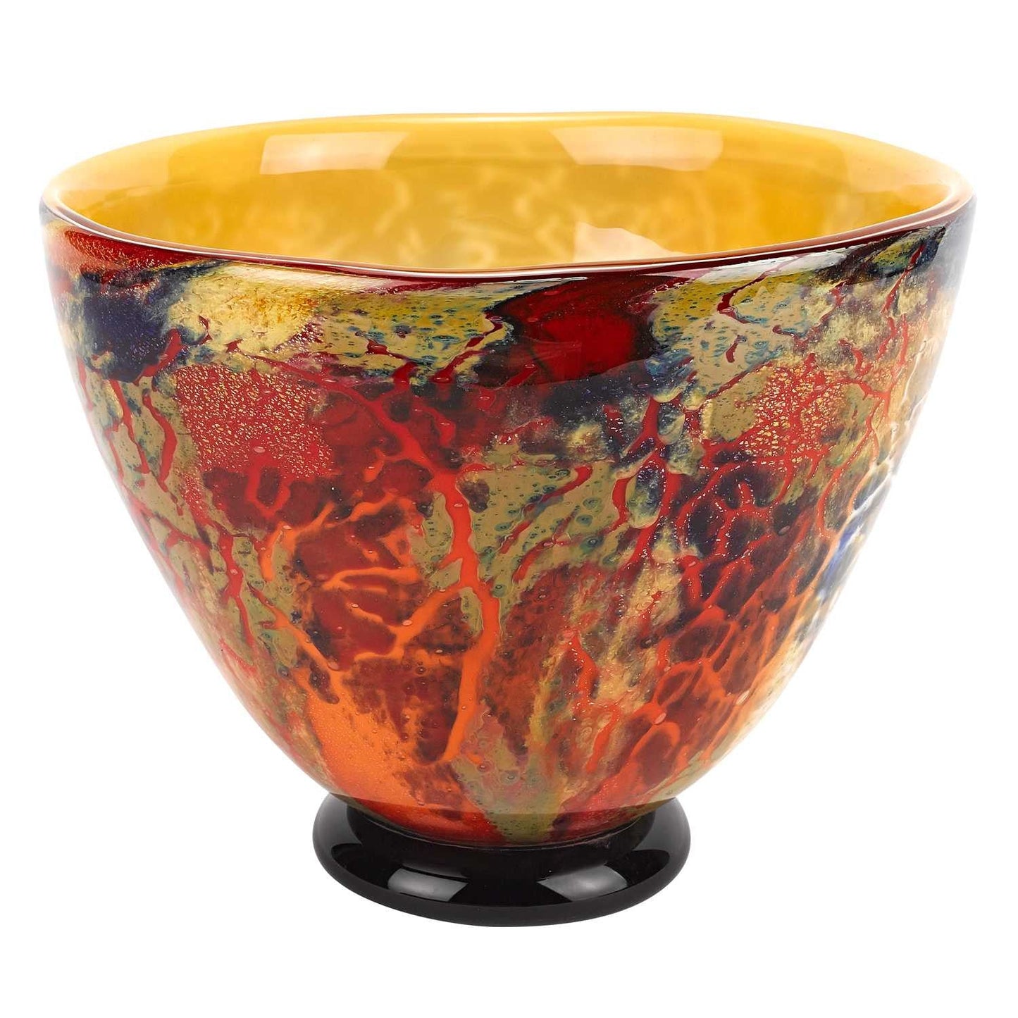 11 Mouth Blown Art Glass Centerpiece Or Punch Bowl HomeRoots