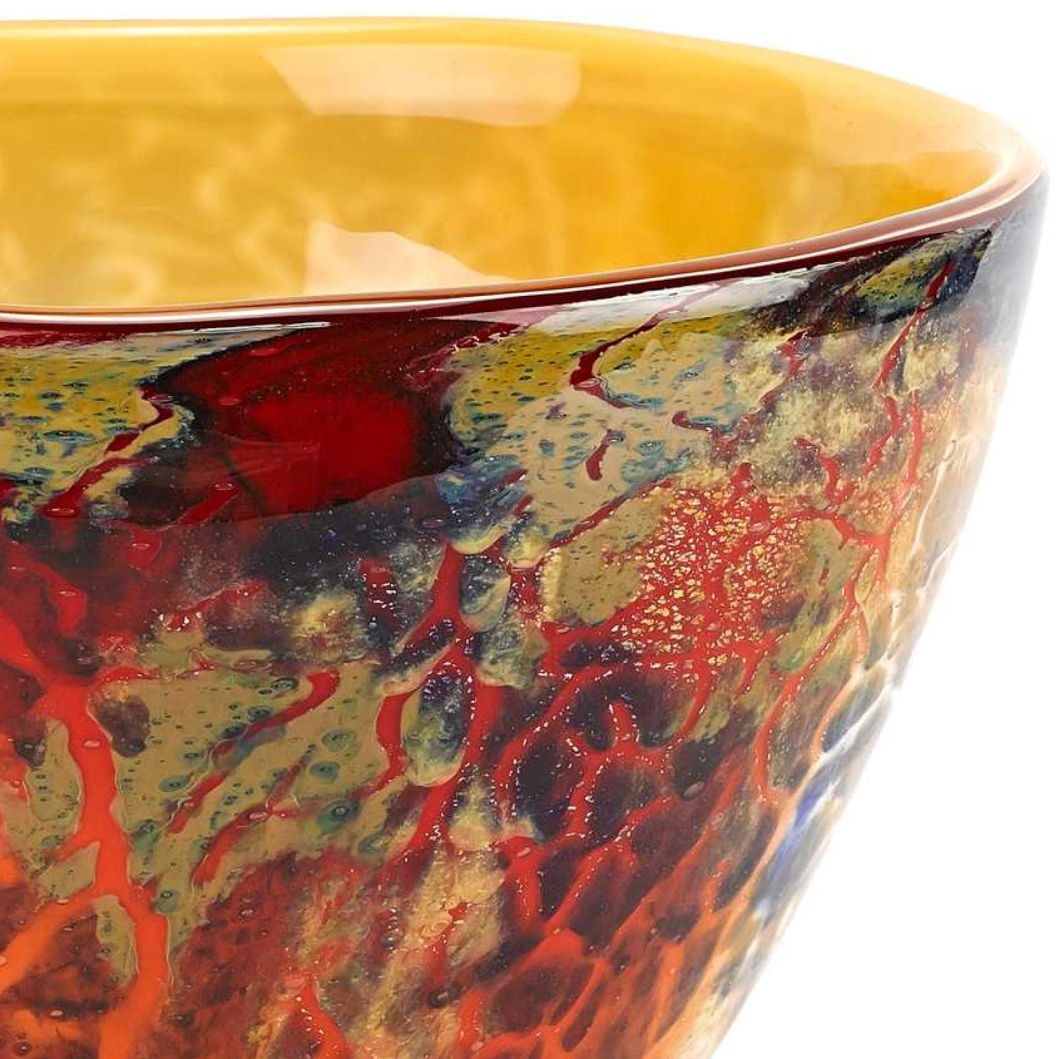 11 Mouth Blown Art Glass Centerpiece Or Punch Bowl HomeRoots