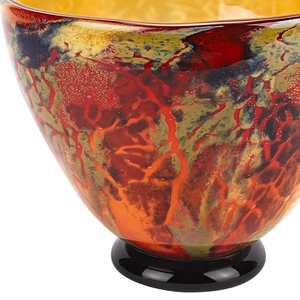 11 Mouth Blown Art Glass Centerpiece Or Punch Bowl HomeRoots