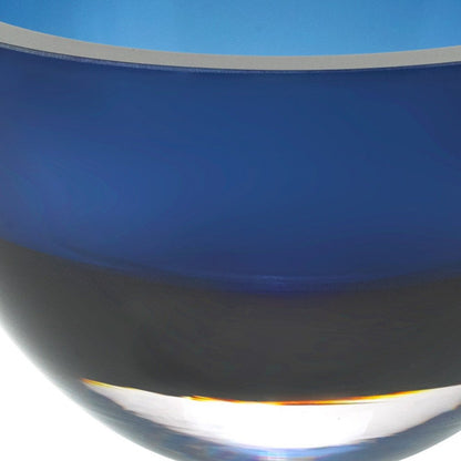 6 Mouth Blown European Made Lead Free Midnight Blue Crystal Bowl HomeRoots