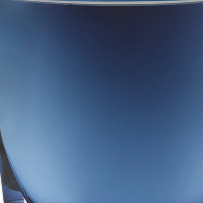 8" Midnight Blue And Clear Oval Crystal Glass Table Vase HomeRoots
