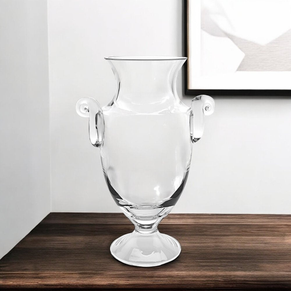 14" Clear Cylinder Lead Free Crystal Table Vase HomeRoots