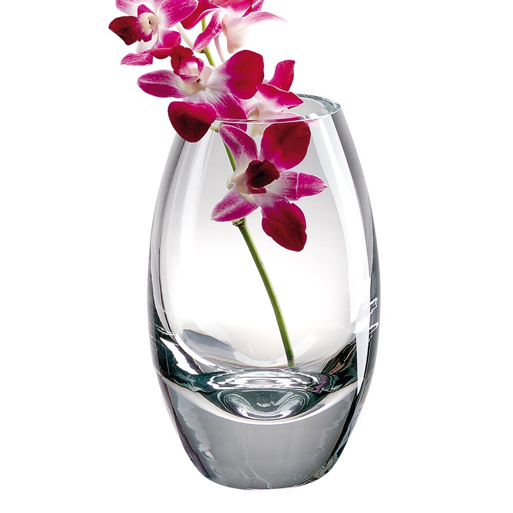 7" Clear Lead Free Crystal Oval Table Vase HomeRoots