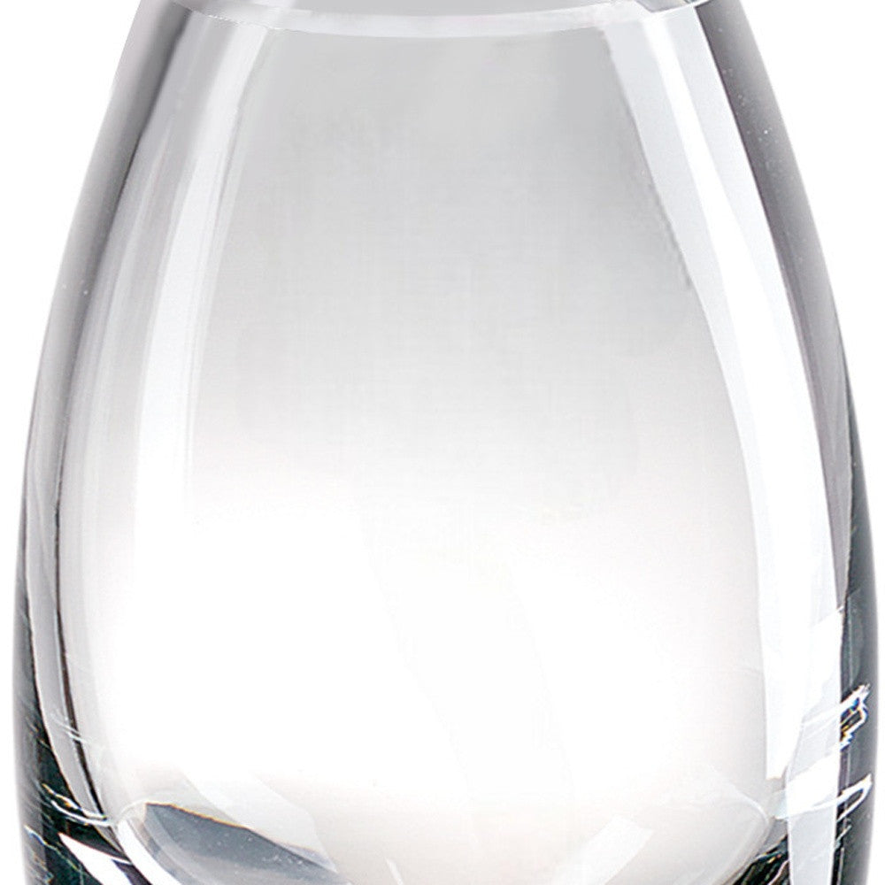 11" Clear Lead Free Crystal Oval Table Vase