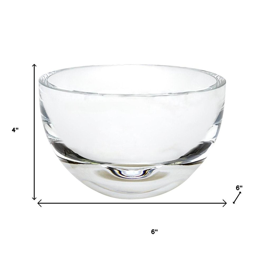 6" Clear Crystal Candy or Nut Bowl HomeRoots