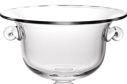 11 Mouth Blown Crystal European Made Trophy Centerpiece Fruit Or Punch Bowl - FurniFindUSA