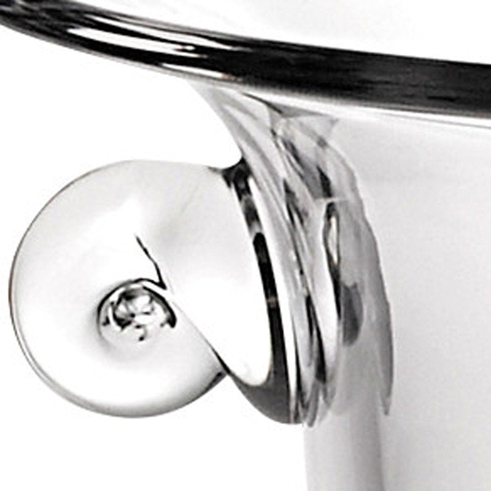 11" Clear Mouth  Blown Crystal Round Pedestal Centerpiece Bowl — view 5