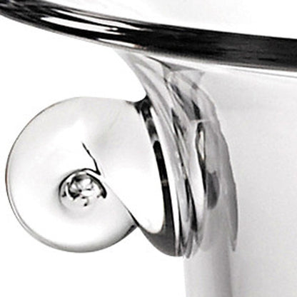 11" Clear Mouth  Blown Crystal Round Pedestal Centerpiece Bowl HomeRoots