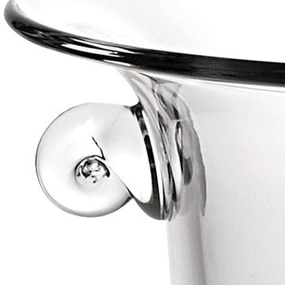 11" Clear Mouth  Blown Crystal Round Pedestal Centerpiece Bowl HomeRoots