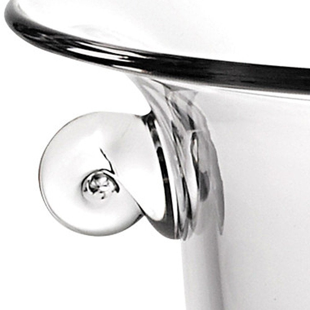 11" Clear Mouth  Blown Crystal Round Pedestal Centerpiece Bowl — view 6