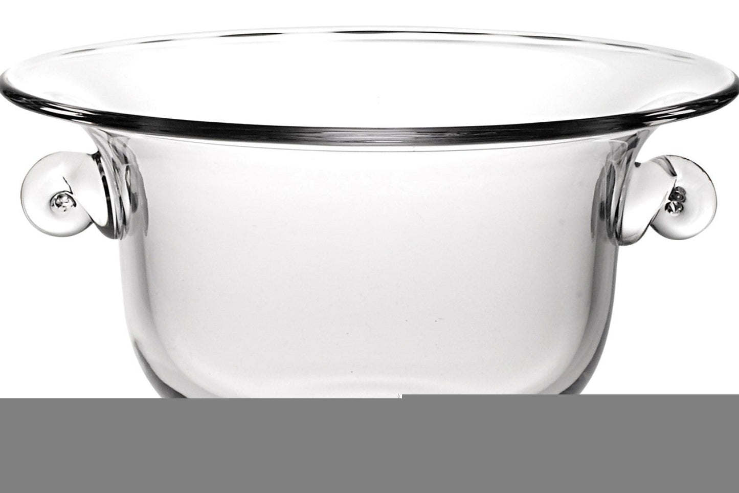 13" Clear Lead Free Crystal Round Pedestal Centerpiece Bowl With Handles HomeRoots