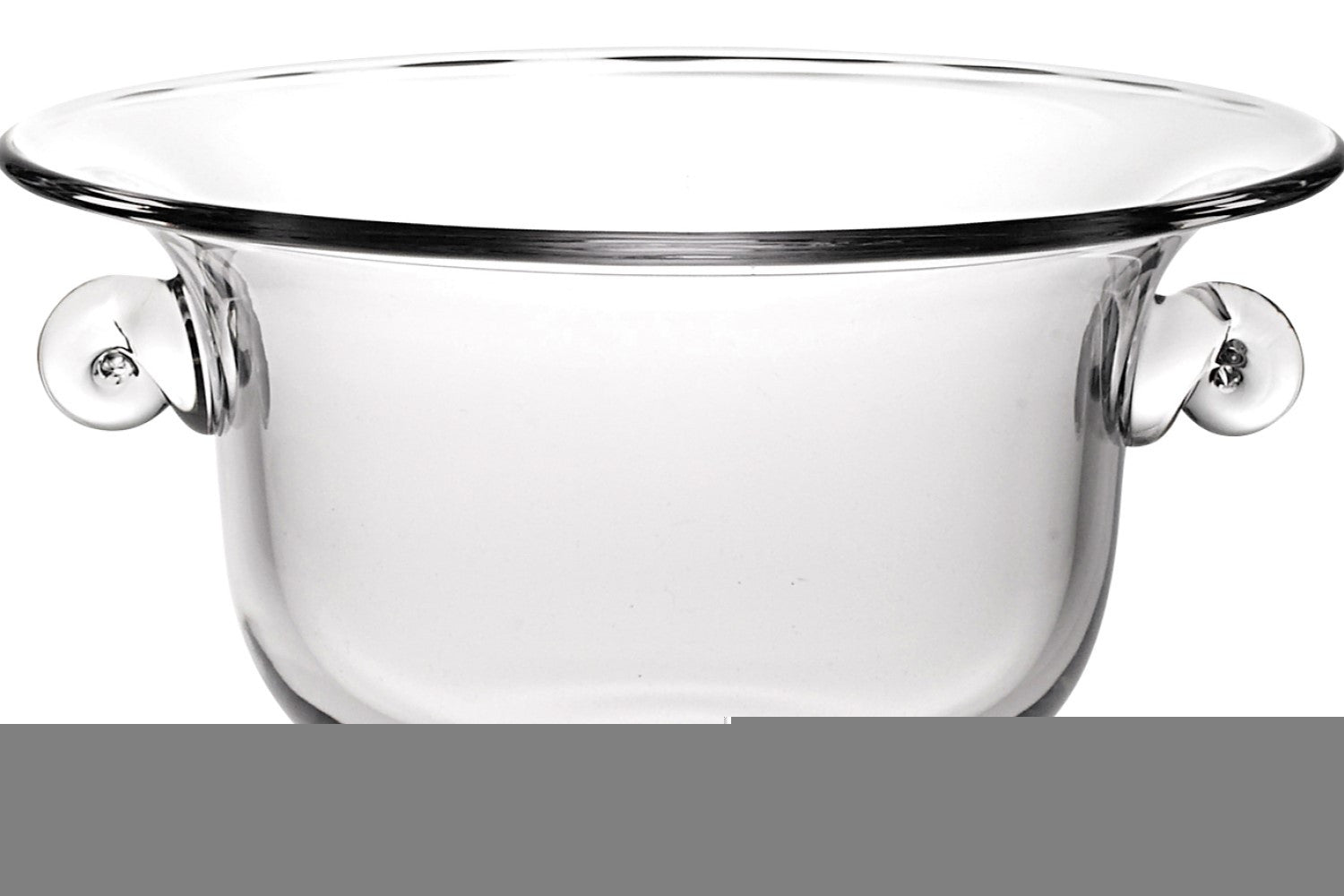 13" Clear Lead Free Crystal Round Pedestal Centerpiece Bowl With Handles HomeRoots