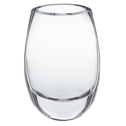 8" Clear Oval Crystal Glass Table Vase HomeRoots