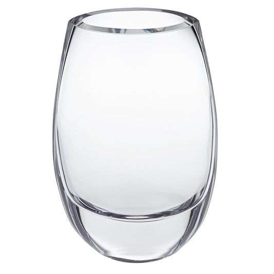 8" Clear Oval Crystal Glass Table Vase HomeRoots