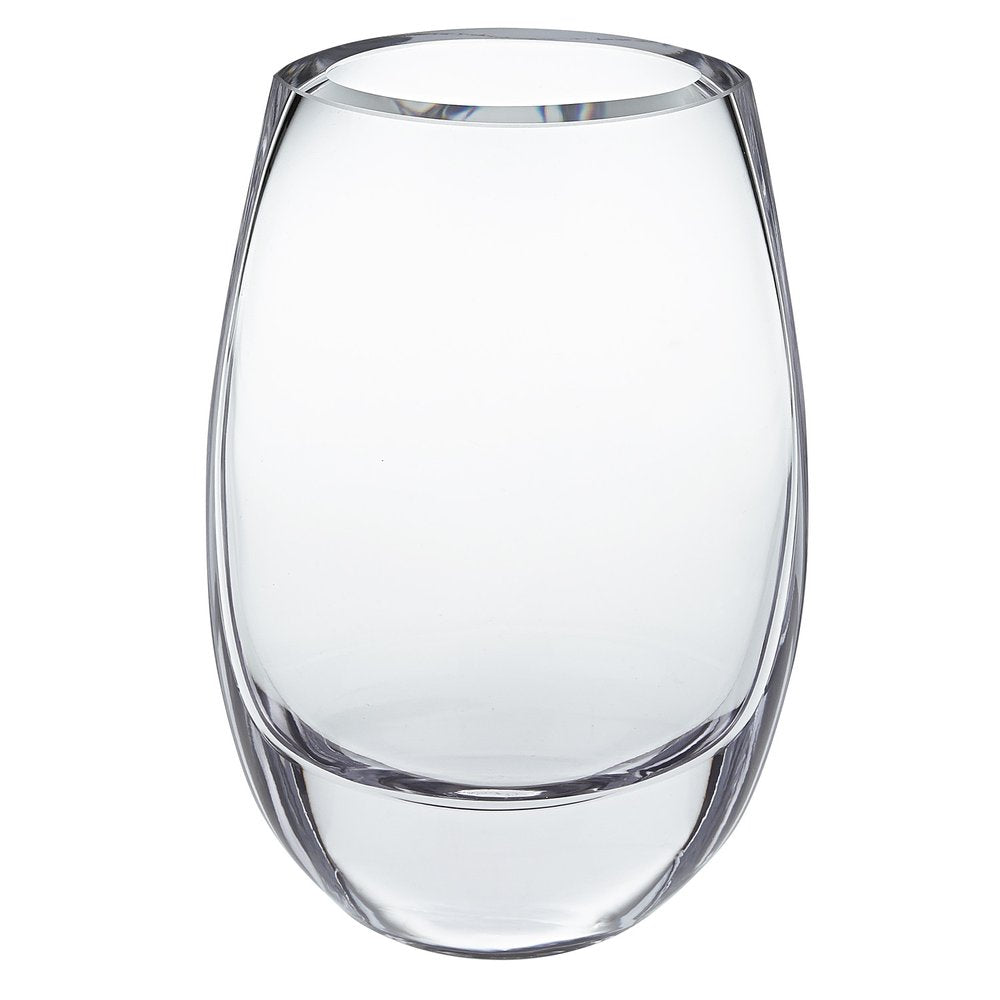 8" Clear Oval Crystal Glass Table Vase HomeRoots