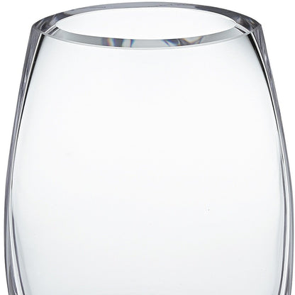 8" Clear Oval Crystal Glass Table Vase HomeRoots